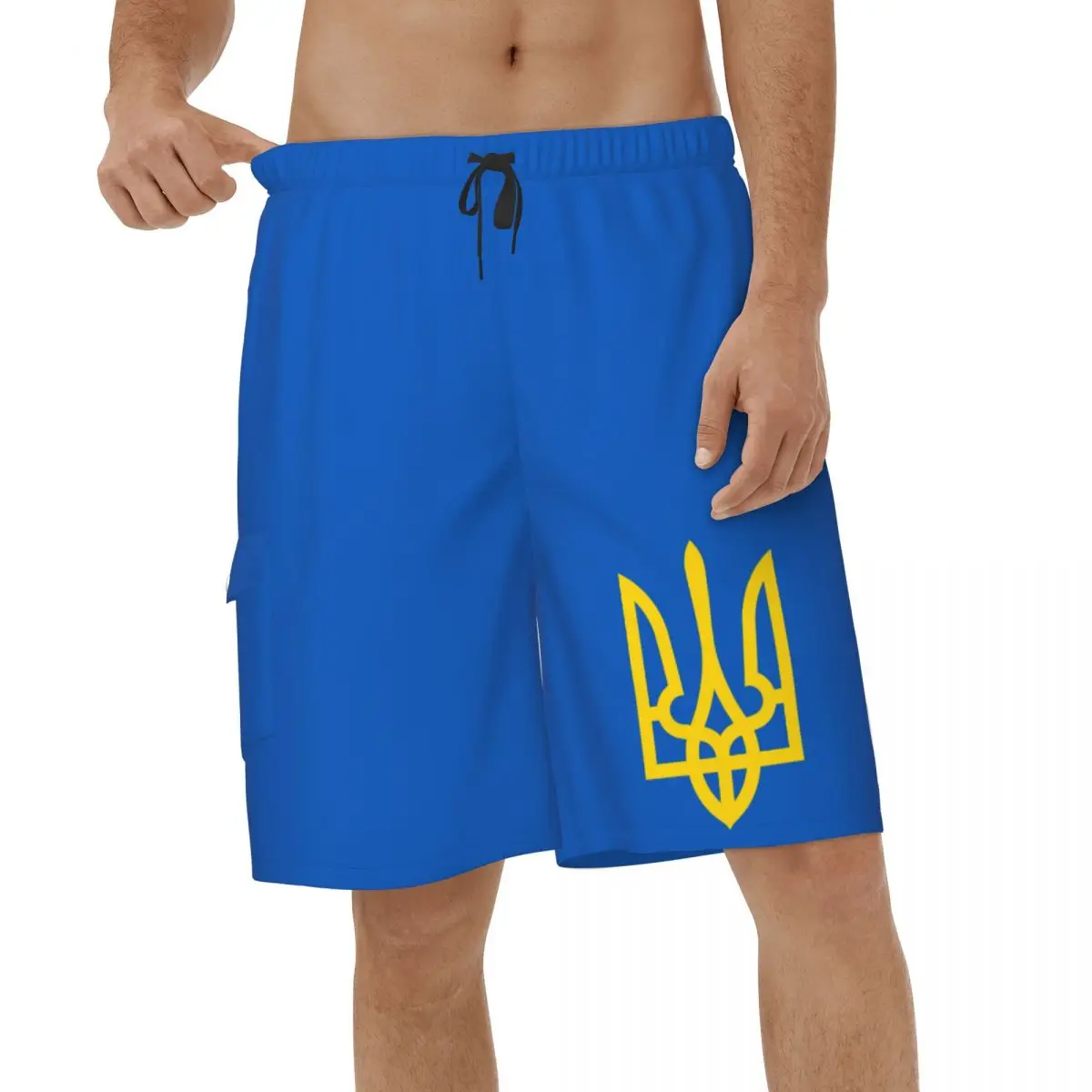 

Ukraine Flag Shorts Quick Dry Mens Swimwear Printed Male Beach Board Shorts