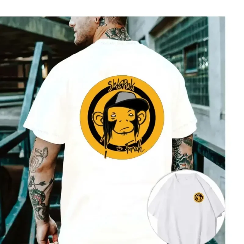 Летняя хлопковая Футболка Shaka Ponk новые футболки с принтом обезьяны ГОЗ Шака понк