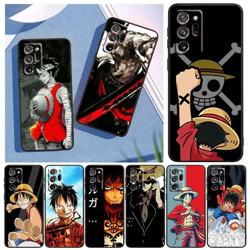 

Luffy Zoro One Piece For Samsung Galaxy Note 20 Ultra 10 Lite Plus 9 8 M52 M62 M32 F22 M31S M31 M21 2021 Black Phone Case