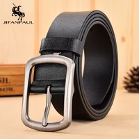 jifanpaul leather belt men pin buckle cow genuine leather belts for men luxury brand fashion business jeans buckle belts male