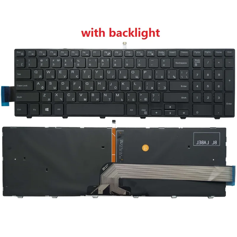 Русский ноутбук RU Keyboard для DELL Inspiron 15 3551 3552 3558 3543 3550 5543 5548 5542 5552 5759 7557 5551 5555 5558 on.