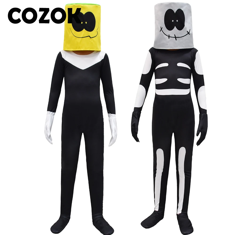 

COZOK игра пятничная ночь Funkin костюм с маской и перчатками Костюм Повседневный мальчик девочка дети Тыква Хэллоуин Вечеринка Одежда наряды