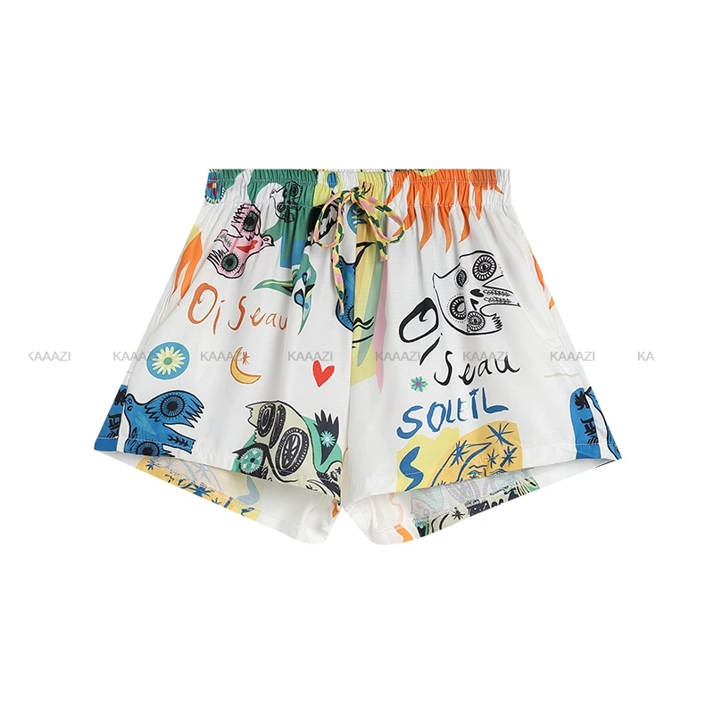 Трендовая блузка с коротким рукавом рубашка женские повседневные пляжные