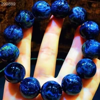 natural blue pietersite women men bracelet crystal round beads 17mm big size chatoyant cat eye from namibia pietersite aaaaaaa