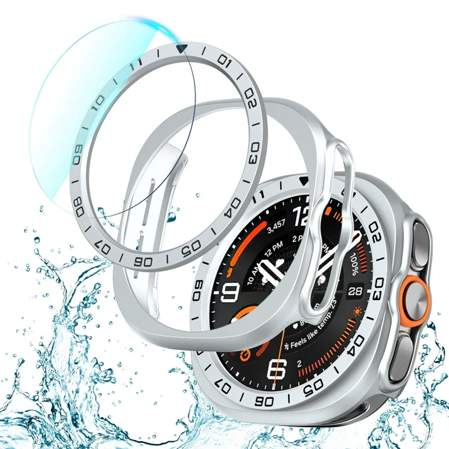Фото Чехол для Samsung Galaxy Watch Ultra 2 47 мм + защитная пленка из закаленного стекла + защитное кольцо из поликарбоната для Galaxy Ultra 2, аксессуар №3