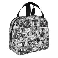 aizawa manga panel throw blanket insulated lunch bags print food case cooler warm bento box for kids lunch box for school