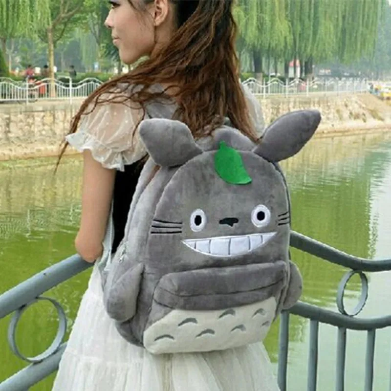 Sac à dos Totoro en peluche pour enfants  25/35cm  sac d'école mignon et doux  sac à pièces de