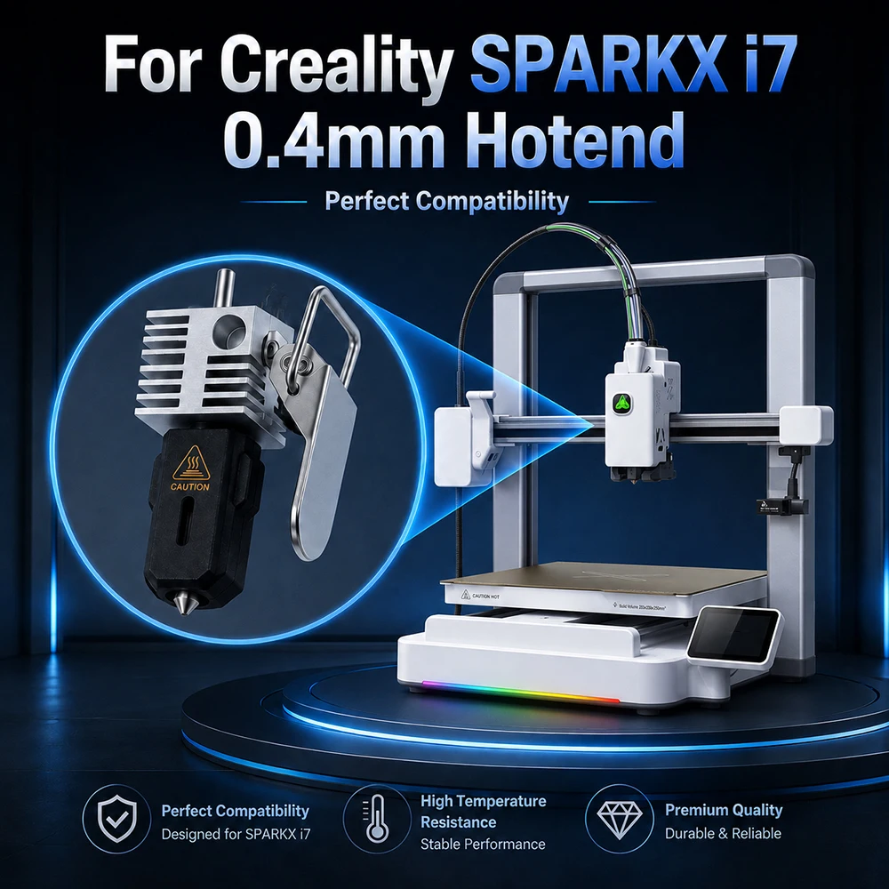 Фото Комплект хотэнда Creality SPARKX i7: термостойкий, интегрированная конструкция, 0.2/0.4/0.6 мм, для 3D-принтеров №2