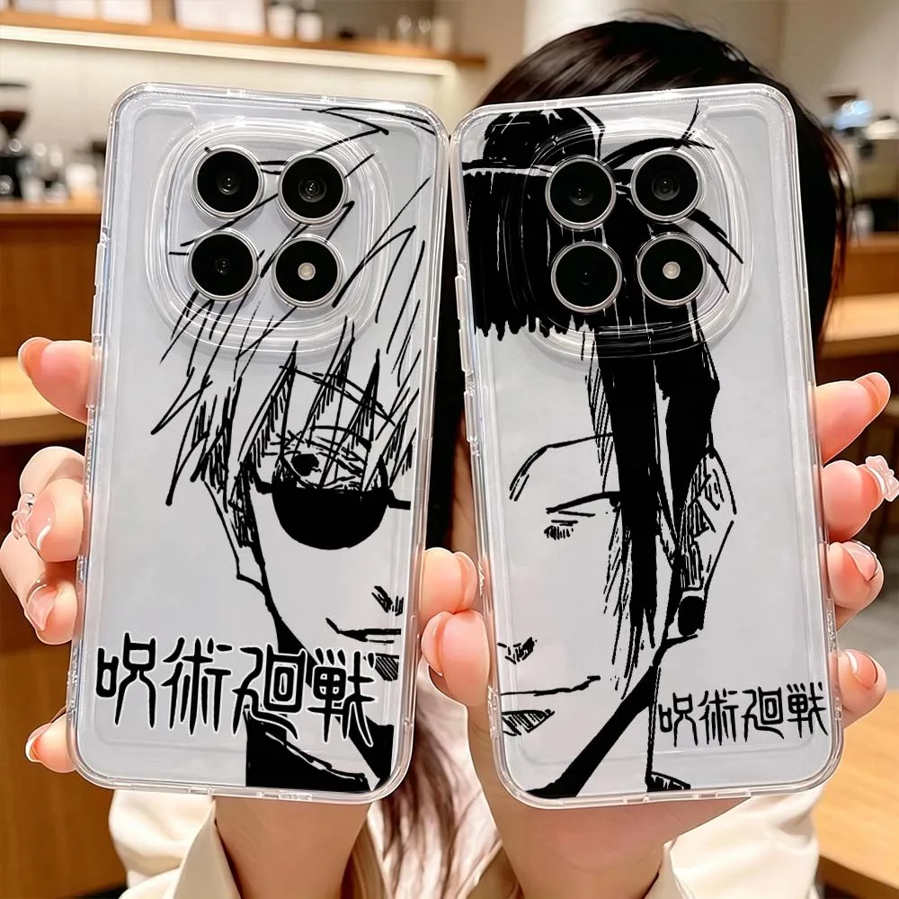 Фото Чехол Jujutsu Kaisen для Xiaomi POCO X7 X6 X5 F7 F6 F5 F4 M8 M6 C85 C71 Pro, прозрачный защитный чехол для телефона №2