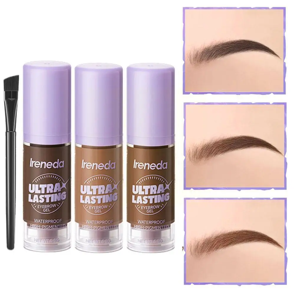

New Multi-function Waterproof Eyebrow Gel High Pigment Brow Dye Eyebrow With Cream Brush Long-lasting Cream Enhancers Z2d9