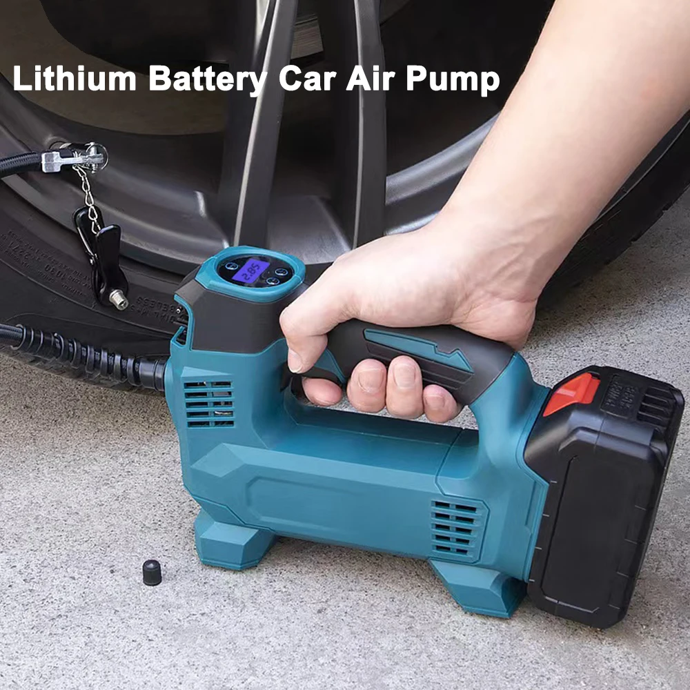 

Автомобильный воздушный насос с литиевой батареей, Беспроводная портативная помпа для автомобильных шин, интеллектуальное измерение давл...