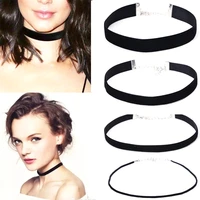 fashion black velvet choker necklace ribbon for goth womens neck chain sexy jewelry accessories charms girl gift statement