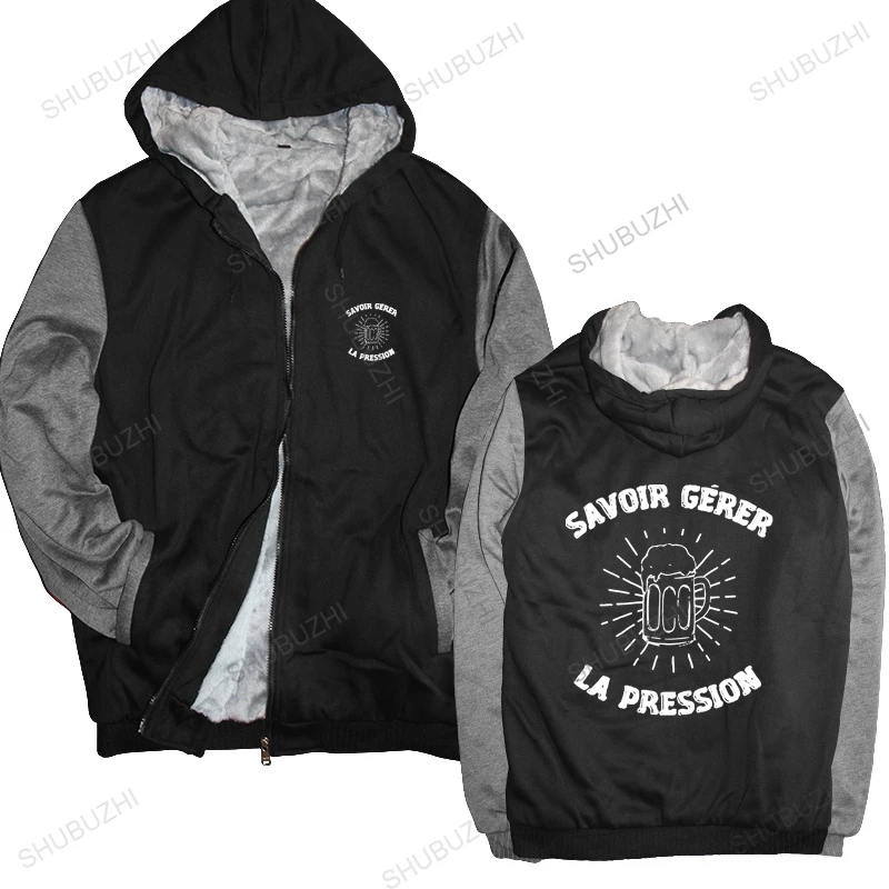 

Know How To Manage Pressure hoodie Graphic Beer Lovers Drinking Comfortable Simply Style thick hoody winter coat