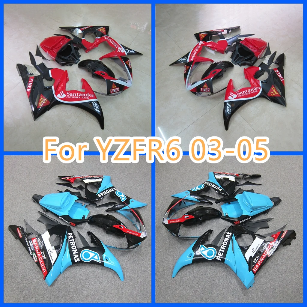 Окрашенный обвес мотоцикла для 2003 2004 2005 YAMAHA R6 03 04 05 YZF600 YZFR6 комплект обтекателей из