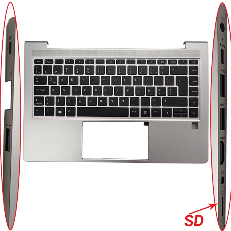 НОВАЯ латинская клавиатура для ноутбука HP ProBook 440 445 G8 G9 G10 упор рук верхняя крышка