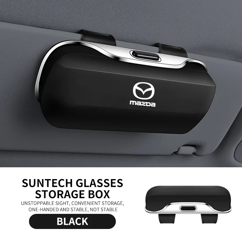 

Для Mazda SKYACTIV Axela Atenza CX30 CX5 CX8 CX9 MX5 RX8 Автомобильный козырек, солнцезащитные очки, автомобильный чехол для очков, держатель для очков, зажим для очков, коробка