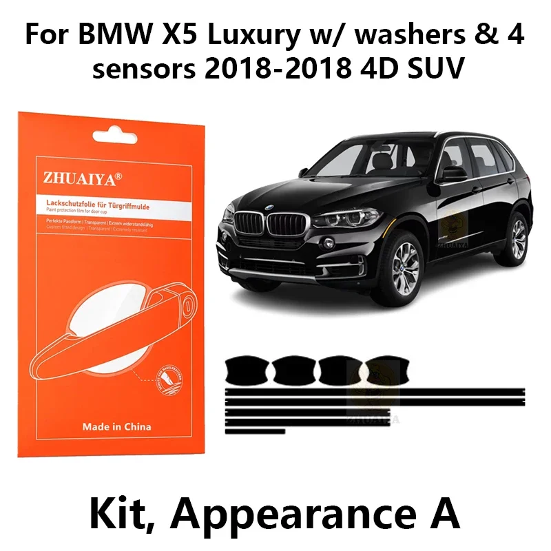 

Защитная пленка ZHUAIYA для краской на дверную ручку, ТПУ, PPF, для BMW X5, роскошные с шайбами и 4 датчиками 2018-2018 4D SUV
