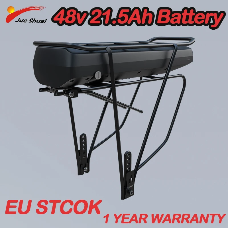 

Electric Bicycle 48V 21.5 Ah Rear Rack Battery Pack with Taillight for eBike with Luggage Hanger for 500W 1000W Bafang Motor