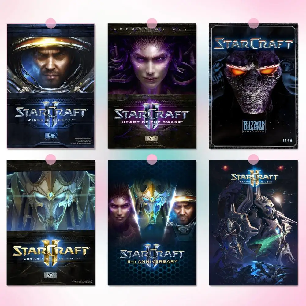 Фото Игра S-StarCraft 2, постер, художественная живопись, постер с принтами, украшение для дома, спальни, гостиной, подарок №2