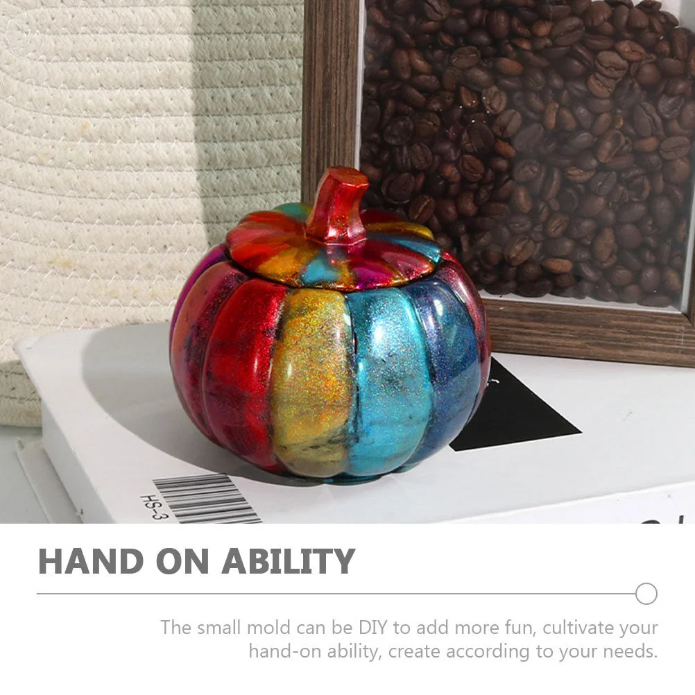 Molde Para Resina Crafts Silicone Halloween Pumpkin Epoxy Candy Jar Scented Silica Gel Molds
