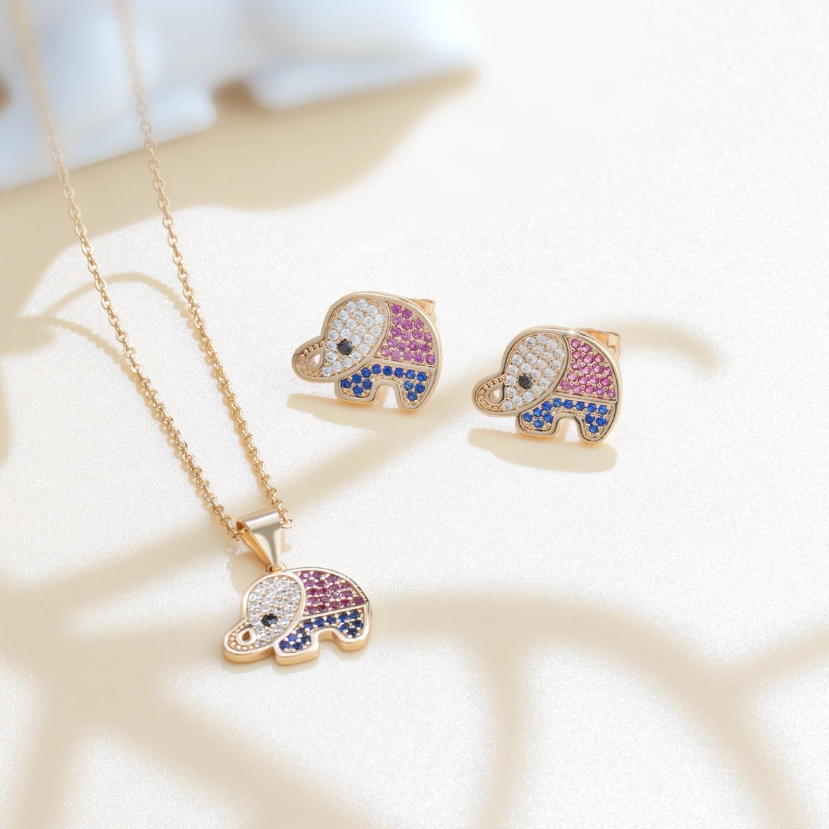 

Jewellery Sets Earrings For Women Hoop Anima Creativel Modern Gold Plated Fashion Necklace Accessories Summer Female Daintys