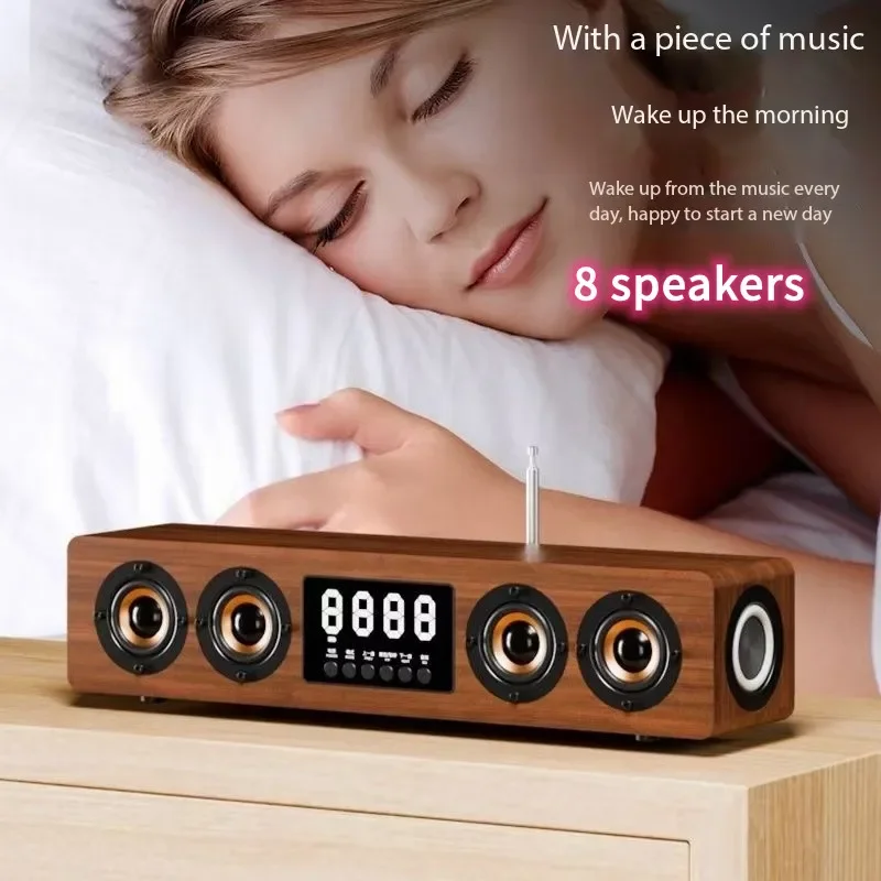 HONOURSACY 8 динамиков деревянная Bluetooth колонка