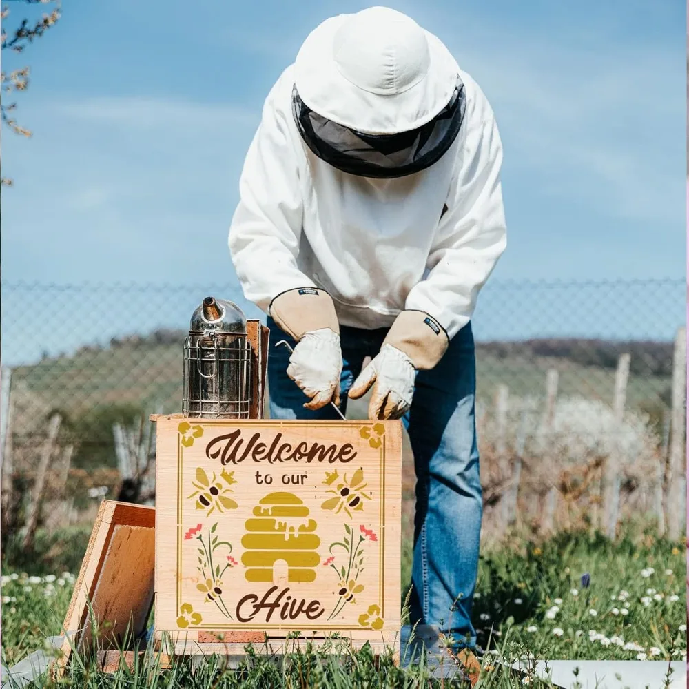 Добро пожаловать в наш трафарет улья 11 8x11 8 дюйма многоразовый сотовый шмельница