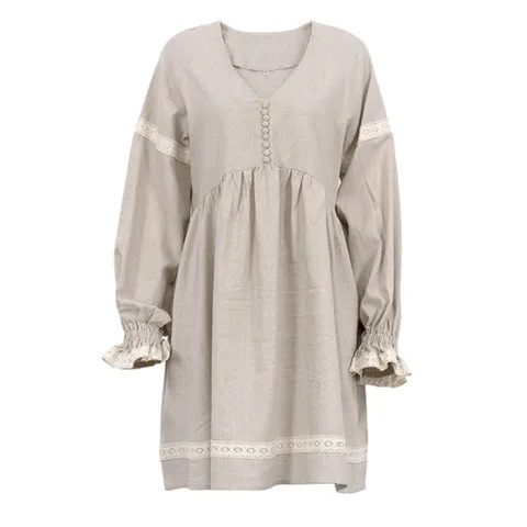 Женское летнее платье Sherhure  из хлопка и льна