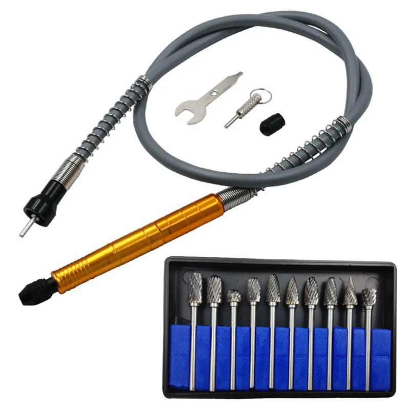 

108Cm Flexible Flex Shaft With Keyless Chuck 1/8 Inch 3.175Mm Connector Electric Grinder Power Rotary Tool