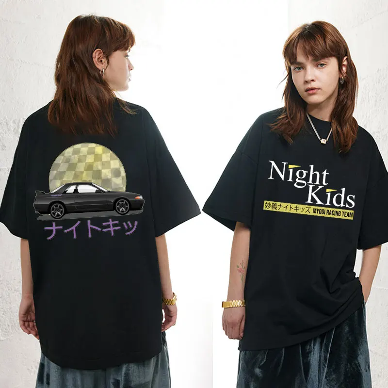 

Japan Anime Drift AE86 Initial D T-shirts R34 Skyline GTR JDM Print T Shirts Men Women Harajuku Vintage Loose T-shirt Streetwear