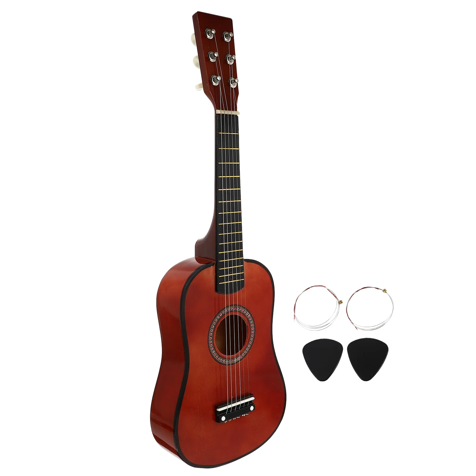 

23Inch Practice Acoustic Guitar Beginners 6 String Linden Wood Traditional Style Guitar Small Hawaiian Guitar Ukeleles Beginner