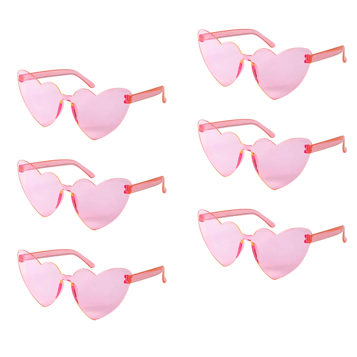 

Солнцезащитные очки сердце розовые/красные cyuan 6/8/10/12 шт