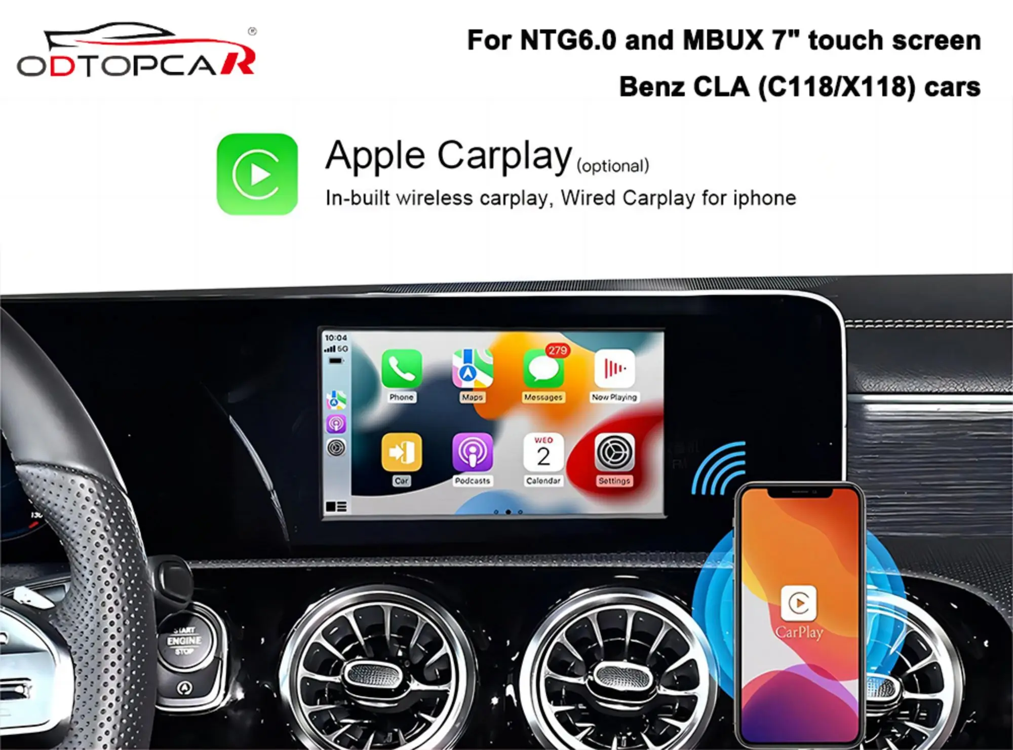 Беспроводная Автомобильная магнитола для Mercedes X118 C118 CLA MBUX Android Авто обновление Apple