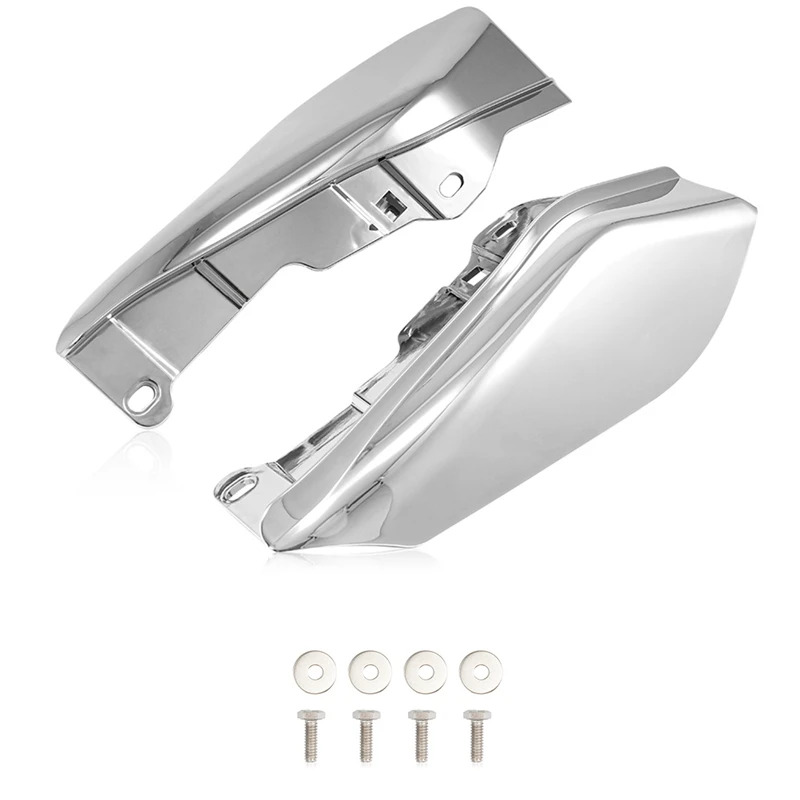 

Motorcycle Chrome Heat Shield Mid-Frame Air Deflector Cover For Touring Electra Glide Street Road Glide 1997-2013