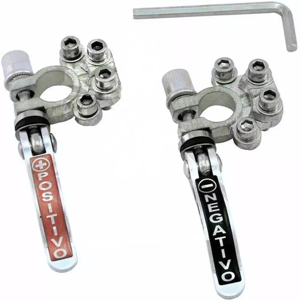

Pcs Car Battery Terminal Wire Cable Clamp Quick Terminal Disconnect Shut-Off Connectors Car Auto Accessories 12V 24V