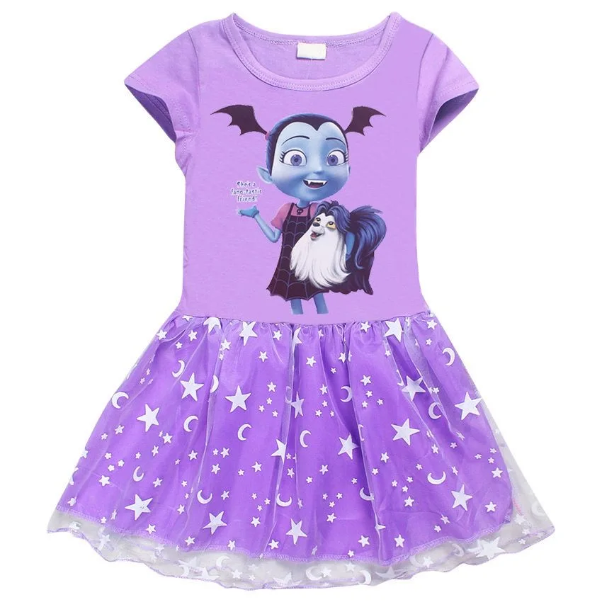 

Cute Girls Kids Clothes Summer Toddler Vampire Costume Princess Dress Cosplay Elegant Birthday Party Dress Baby Cotton Vest
