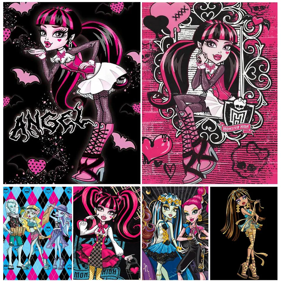 

New 5D DIY Diamond painting Mosaic Cartoon Girl Full Diamond Embroidery Home Decor Gobelin Cross Stitch Rhinestone Handcrafts