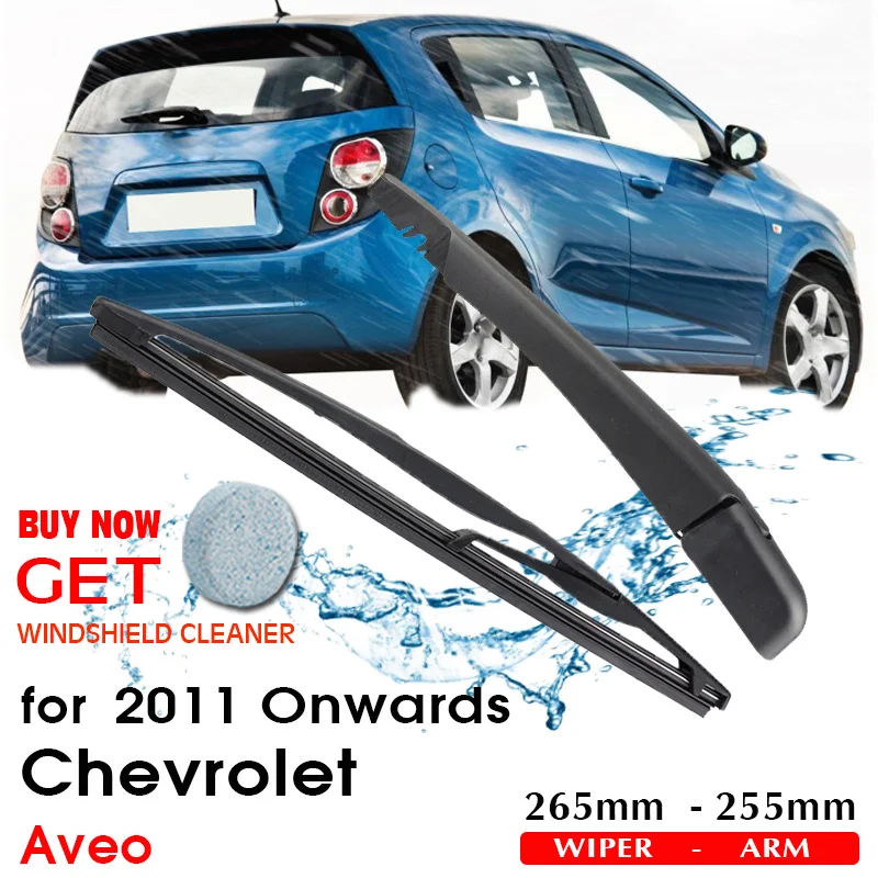 

Car Wiper Blade Rear Back Window Windscreen Windshield Wipers For Chevrolet Aveo Hatchback 265 mm 2011 Onwards Auto Accessories