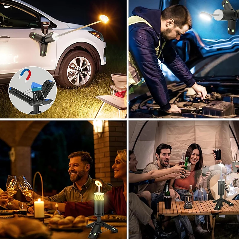 Фонарь внешний портативный с магнитным штативом и сумкой для хранения 10000 мАч