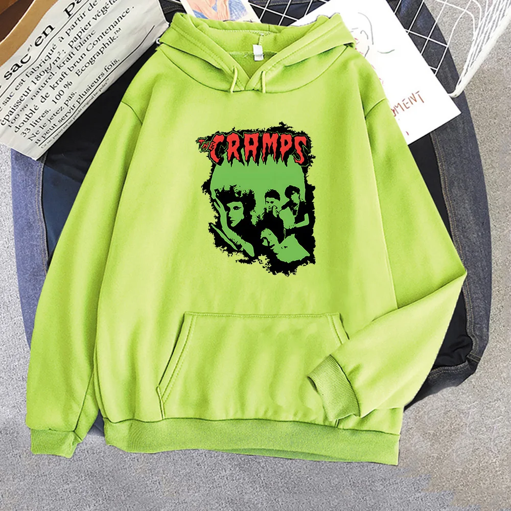 

Rock Band The Crampss Graphic Hoodies Unisex Hip Hop Streetwear Hooded Sweatshirts Pocket Kpop Graffiti Style Tops Photo Booth