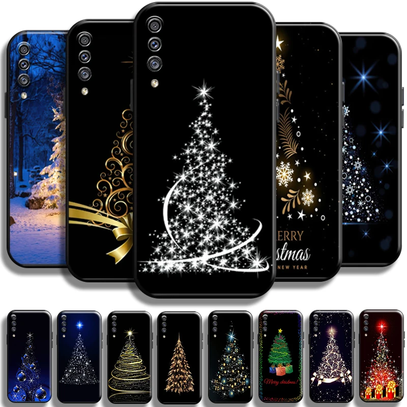 

Merry Christmas Tree Deer For Samsung Galaxy A50 Phone Case Black Carcasa Cases Full Protection Shockproof Coque Cover Funda
