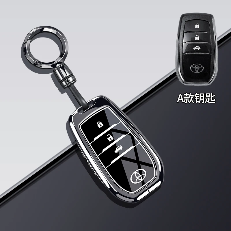 

Чехол для автомобильных ключей из цинкового сплава для Toyota RAV4 Highland Coralla Hilux Fortuner Land Cruiser Camry Crown, брелок для ключей, аксессуары