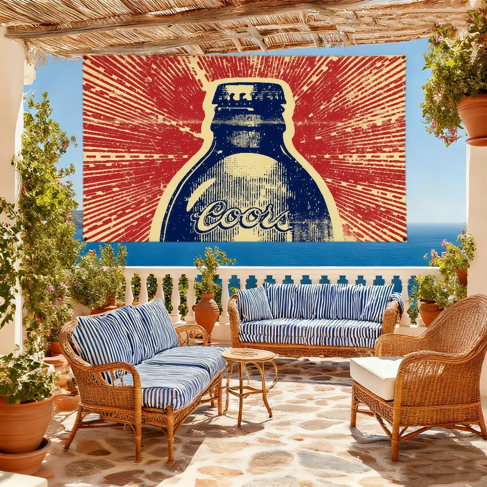 Фото Флаг с логотипом C-coors для улицы, кемпинга, бара, пикника, вечеринки, украшения дома, баннер №5