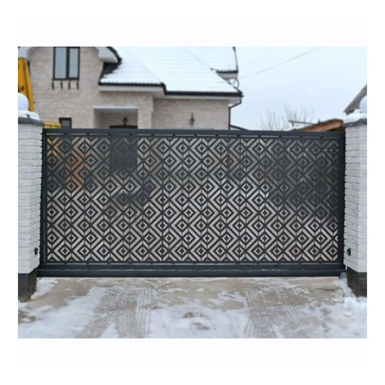 

Customization Sheets Of Aluminum Fencing Perforated Metal Fence Courtyard Garden Yard Weathering Steel Gates Fence Gate