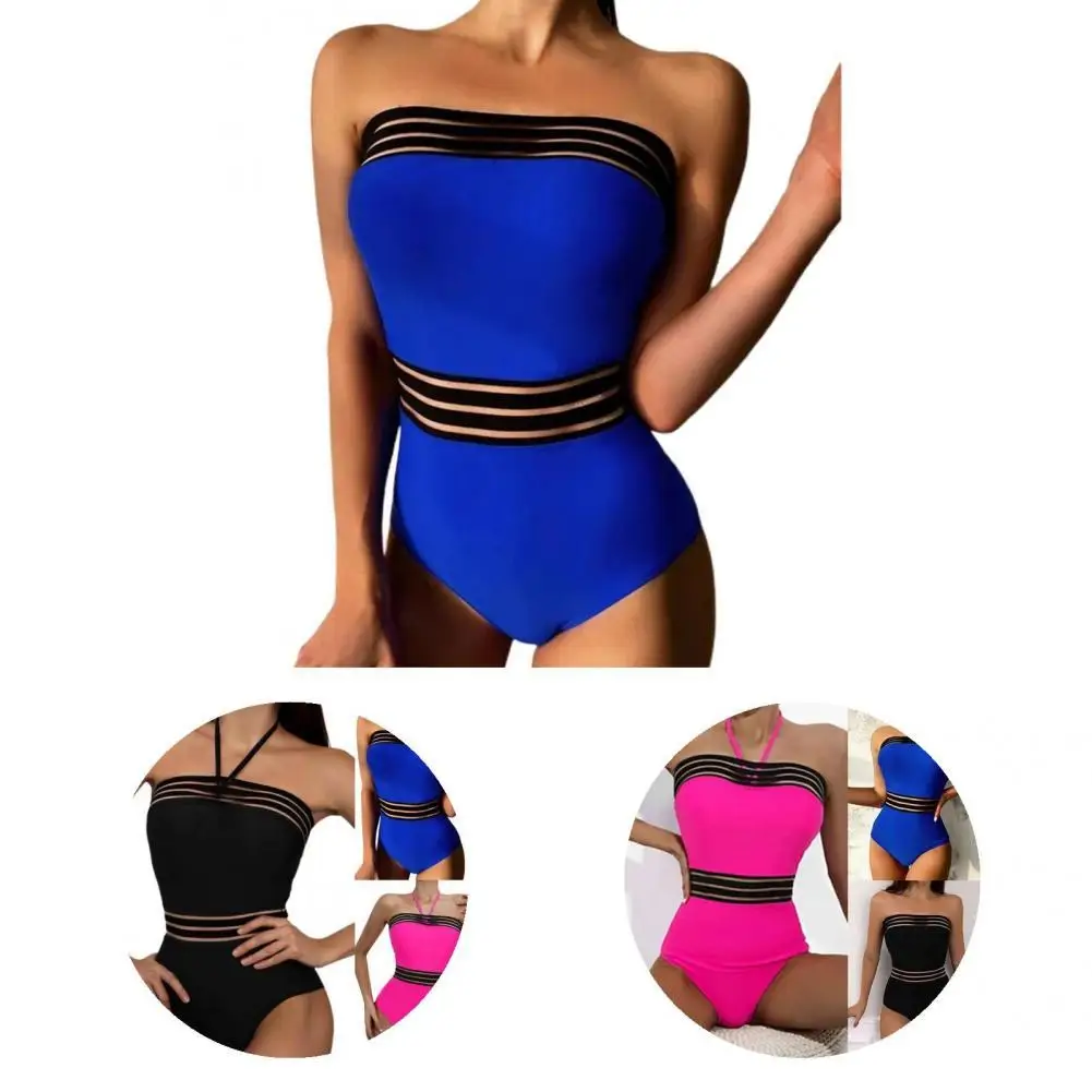 

Популярное слитное бикини с открытой спиной и высокой талией, женское облегающее бикини для отдыха