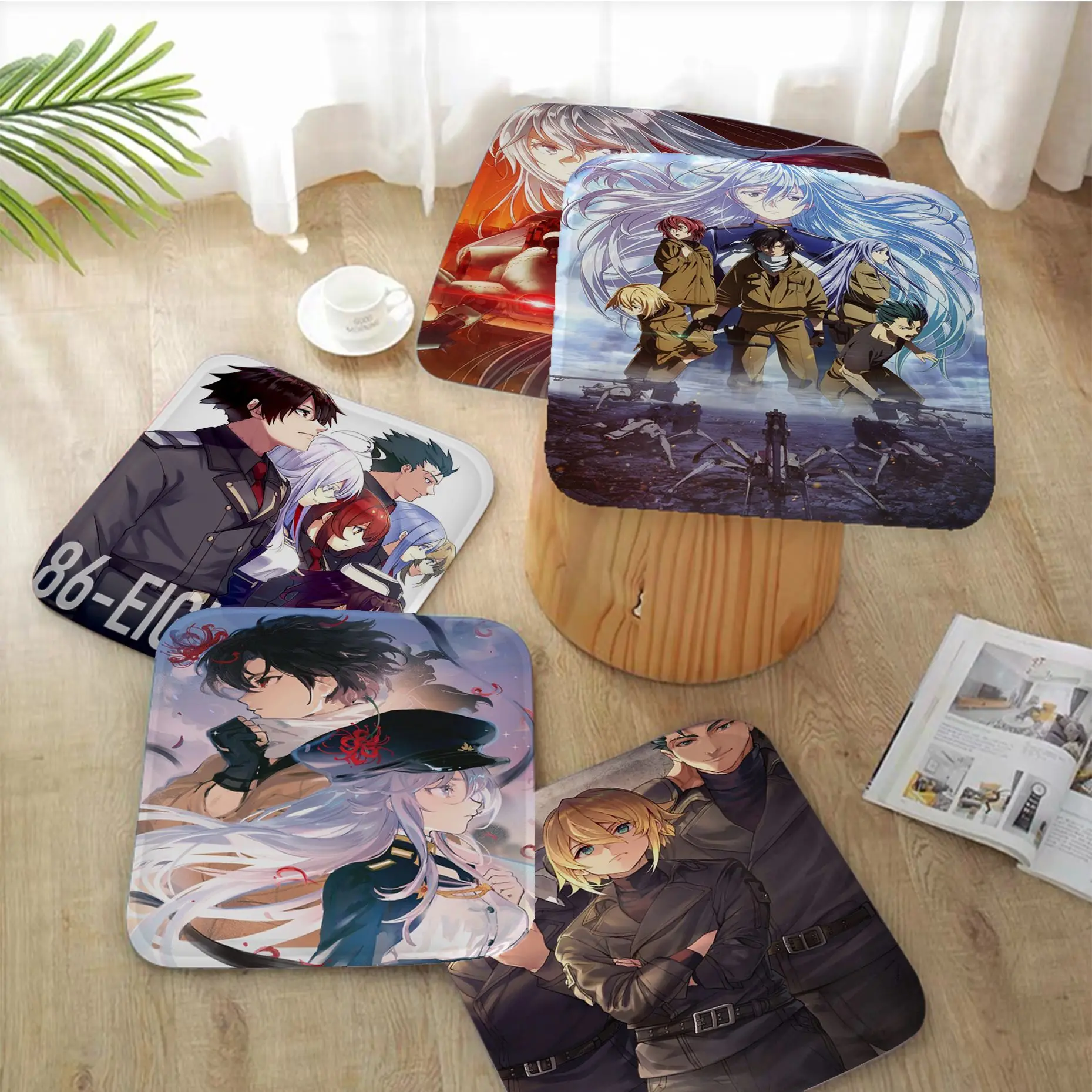 

Anime 86 Eightysix Round Chair Cushion Soft Office Car Seat Comfort Breathable 45x45cm Cushion Pads