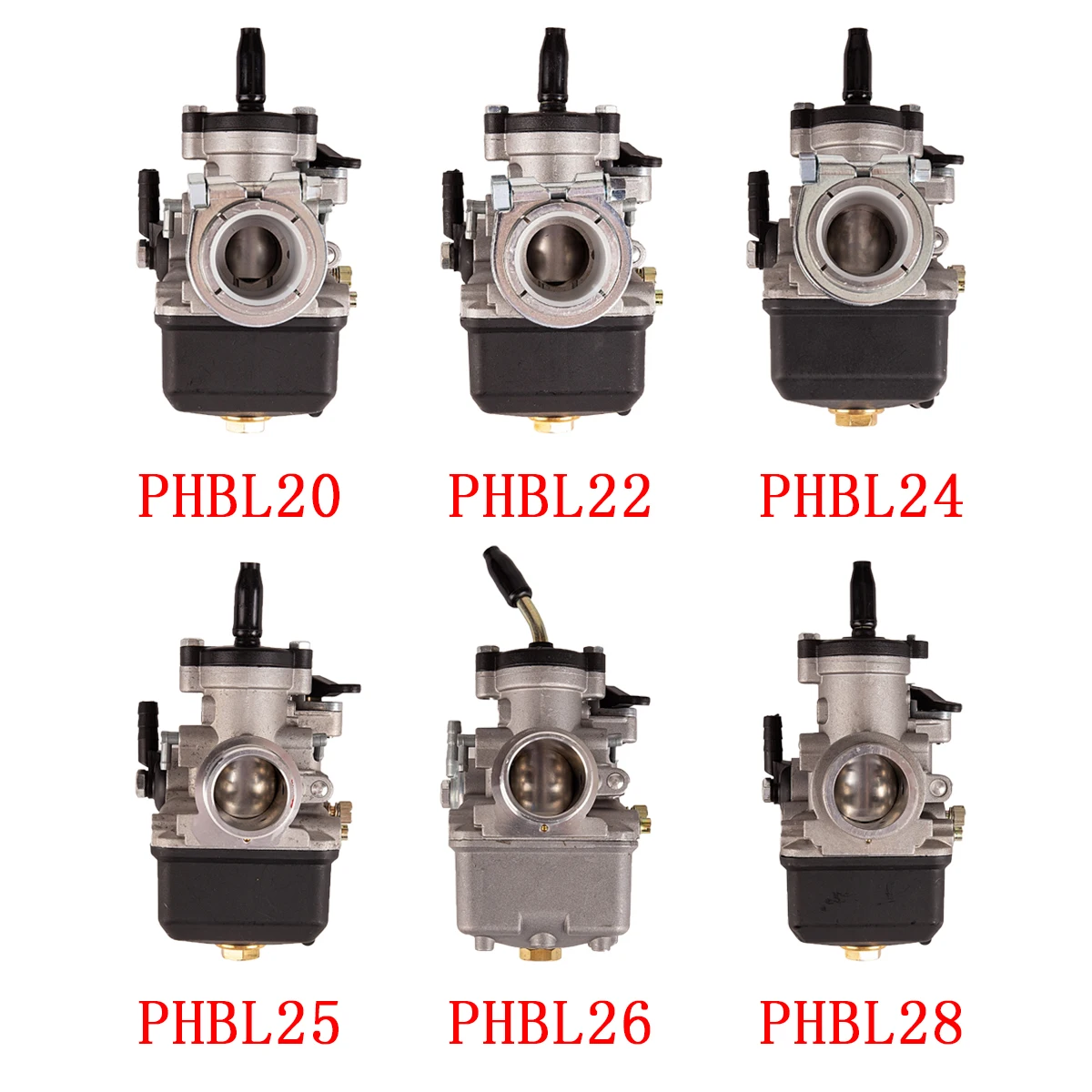 

Motorcycle Universal Carburetor Vergaser Dellorto PHBL20 22 24 25 26 28mm For 2/4T Stroke 50-300cc Racing Carb Scooter Engine
