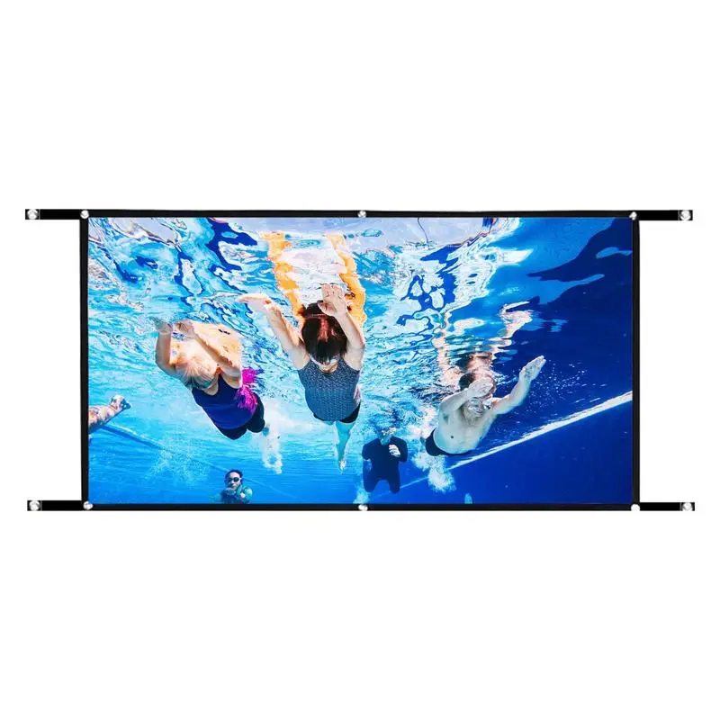 

Projection Screen Washable Projector Screen 16:9 Foldable Anti-Crease Portable Projector Movies Screen For Home Theater Outdoor