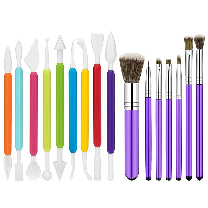 

Cake Decorating Tools,Cake Decoration Paint Brushes Set,Fondant Modeling Tools Set For Cake Cookie Sugar Decoration