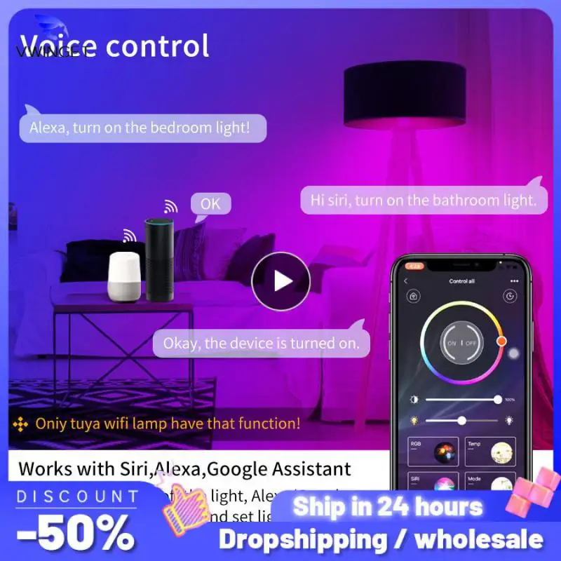 

Wifi Bulb Rgb Cold Warm Light Smart Light Bulb 12w Dimmable Bulb Christmas Party Decoration Led Lamp Smart Home